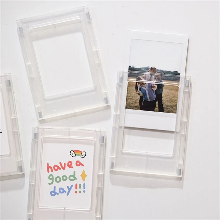 1 Pcs Refrigerator Magnetic Photo Frame Acrylic Photo Holder Display Stand Magnet Picture Frame Desktop Photo Display