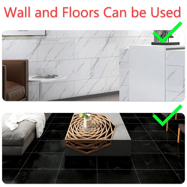 Adhesive Waterproof Marble PVC Floor Sticker Bathroom living room Renovation Decals Wall Ground Decor