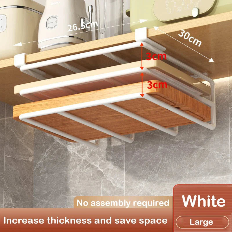 Cabinet Basket Storage Shelf Cutting Board Rack Kitchen Closet Rack