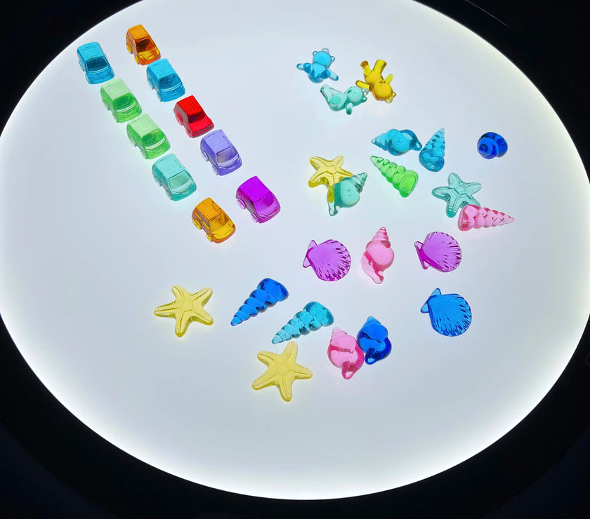 Montessori Light Table Education Toys Open Material Accessories transparent bear dimond Kindergarten Toddler Preschool tooll