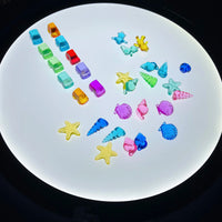 Montessori Light Table Education Toys Open Material Accessories transparent bear dimond Kindergarten Toddler Preschool tooll