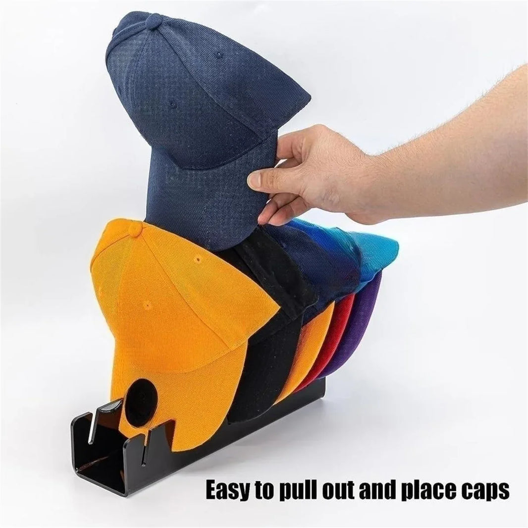 7-Holes Baseball Cap Display Rack Durable Clear Acrylic Hat Holder