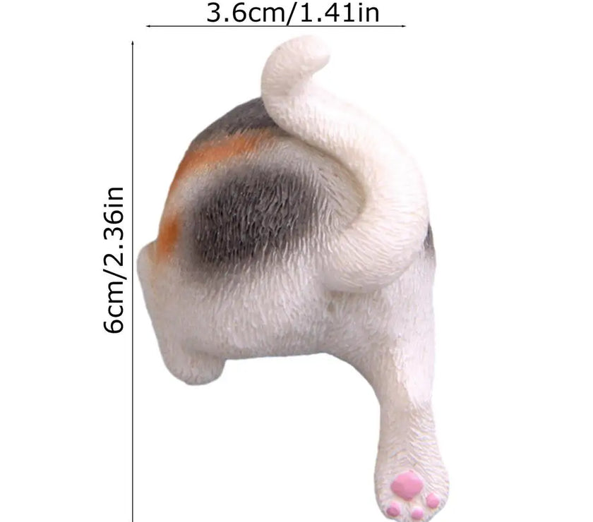 Fridge Calendar Magnet Realistic Humorous Creative Adorable Durable Resin Novelty Animal Butt Magnets