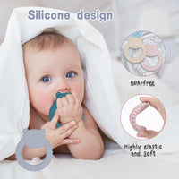 1Pcs Baby Teether Silicone Toy BPA Free Cartoon Rabbit Nursing Teething Gifts Baby Health Molar Chewing Newborn Accessories Toy