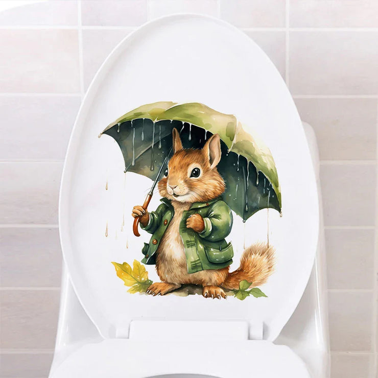 Umbrella Wall Sticker Bathroom Toilet Decor Living Room Cabinet Refrigerator Home Decoration Decals