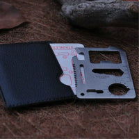 Outdoor Multifunction Tool Set Card Style Bottle Opener Survive Gear Multipurpose Gadget Wrench Sawtooth Screwdriver Wallet Kit