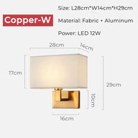 Switch LED Spotlight Reading Wall Lamp Bedroom Study Nordic Home Decor Light Fixture
