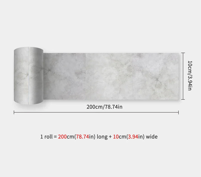 10X200cm Long Strip Wall Stickers Floor Kitchen Bathroom Living Room Skirting Line Wall Decor Waterproof Peel & Stick Wallpaper