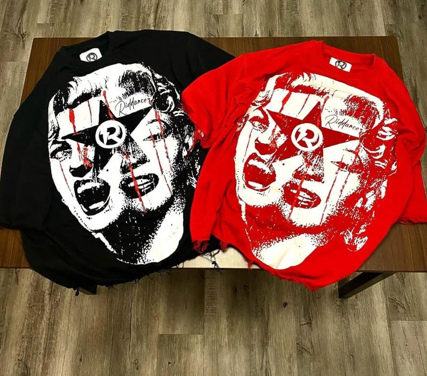 Hip Hop Y2k Tops 2024 Oversized Printed Graphic T Shirts Harajuku Gothic Men and Women Summer T-Shirt Casual Streetwear Clothes