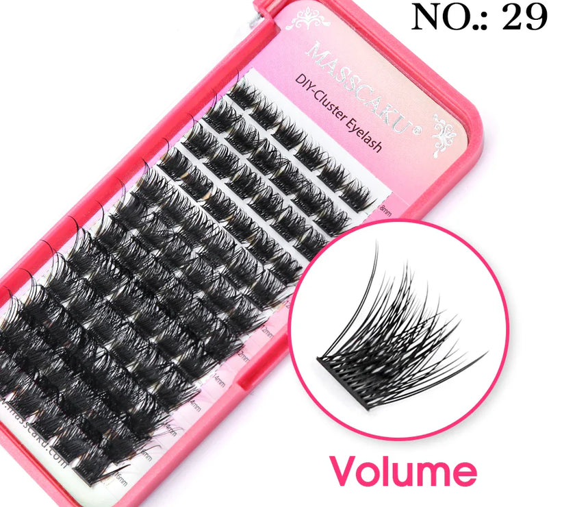 MASSCAKU Natural Volume Primor Material Cluster Lashes Extensions Strong Individual Eyelashes Beauty Salon