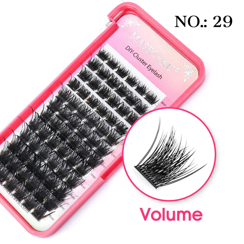 MASSCAKU Natural Volume Primor Material Cluster Lashes Extensions Strong Individual Eyelashes Beauty Salon