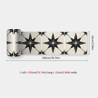 10X200cm Long Strip Wall Stickers Floor Kitchen Bathroom Living Room Skirting Line Wall Decor Waterproof Peel & Stick Wallpaper