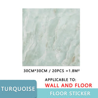 Adhesive Waterproof Marble PVC Floor Sticker Bathroom living room Renovation Decals Wall Ground Decor