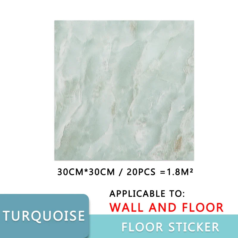 Adhesive Waterproof Marble PVC Floor Sticker Bathroom living room Renovation Decals Wall Ground Decor