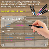 Fridge Dry Erase Board Refrigerator Acrylic Board Planner Schedule Board ToDoList