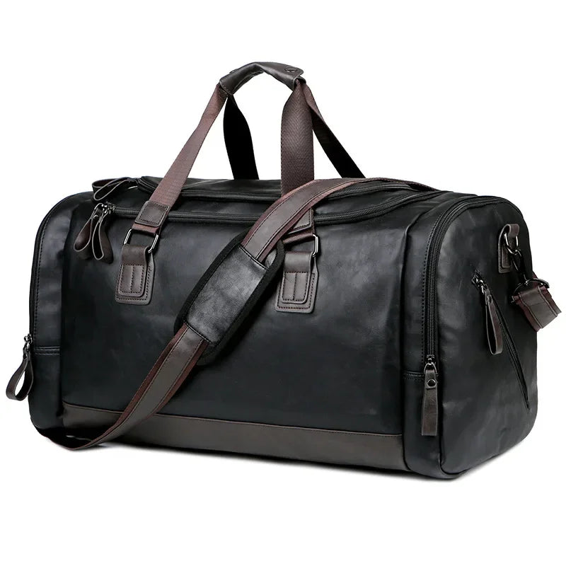 PU Leather Gym Bag Sports Bags Duffel Travel Luggage Tote Handbags