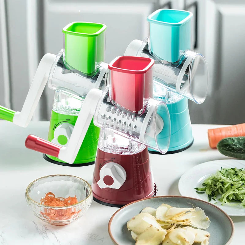 Manual Vegetable Cutter Slicer Multifunctional Round Mandoline Slicer Potato Cheese Kitchen Gadgets Kitchen Accessories