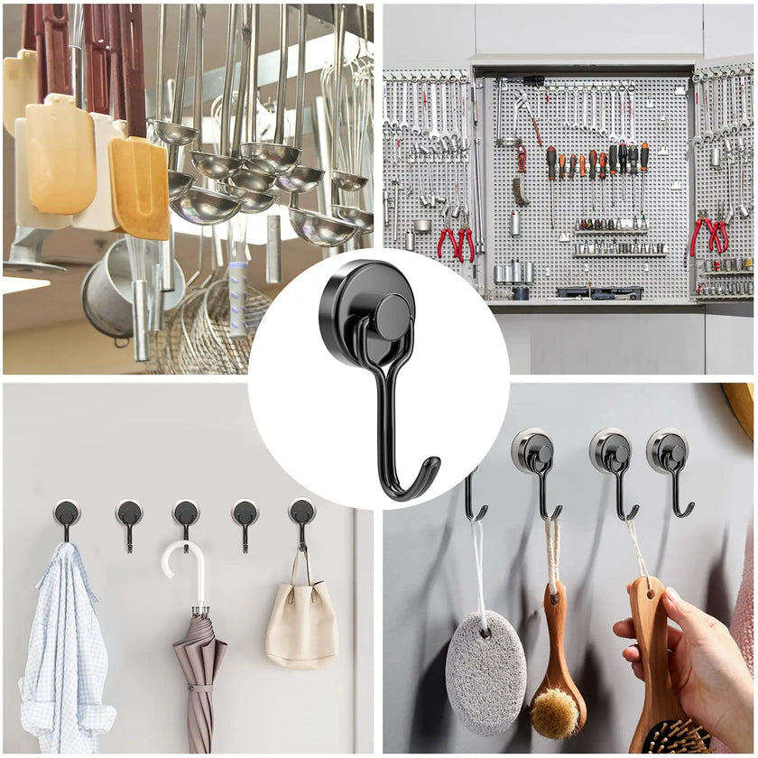 Multifunction Heavy Duty Magnetic Hook Strong Neodymium Magnets Hooks Keychain Home Organization And Storage