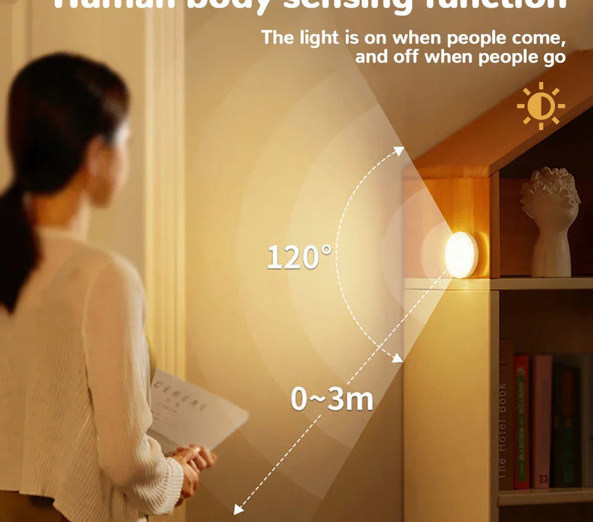 Motion Sensor Light Bedroom LED Night Lights USB Rechargeable Night Lamp