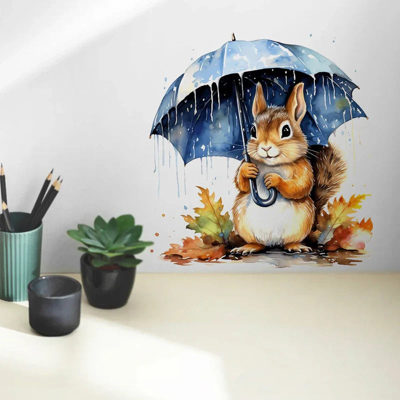 Umbrella Wall Sticker Bathroom Toilet Decor Living Room Cabinet Refrigerator Home Decoration Decals