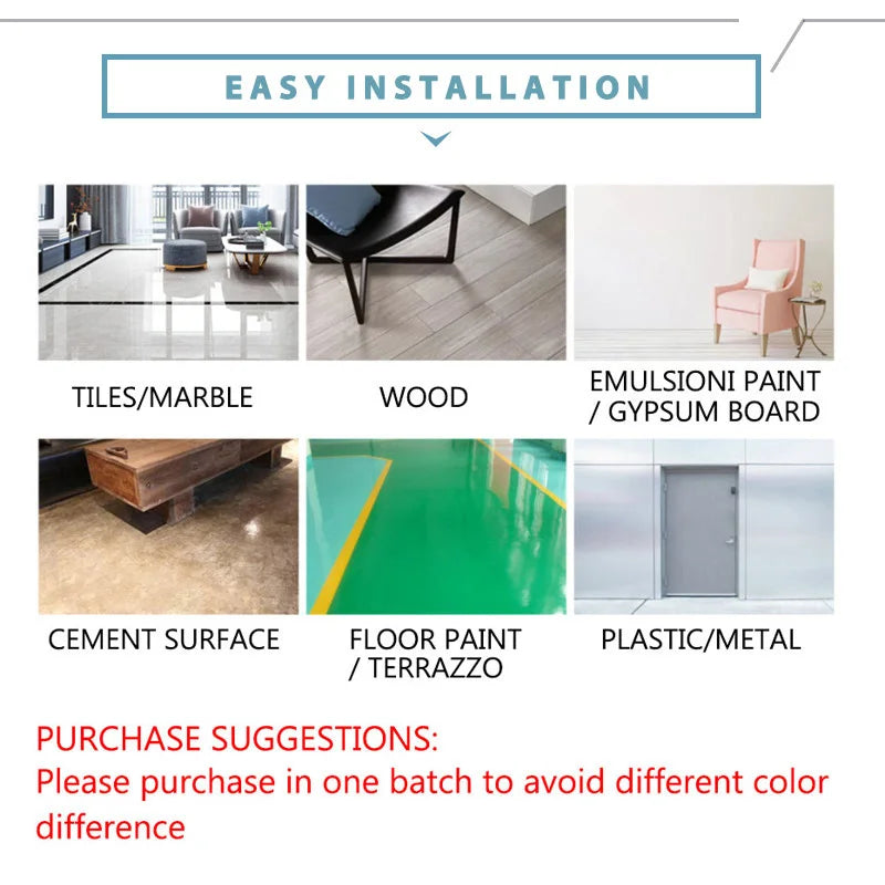 Adhesive Waterproof Marble PVC Floor Sticker Bathroom living room Renovation Decals Wall Ground Decor