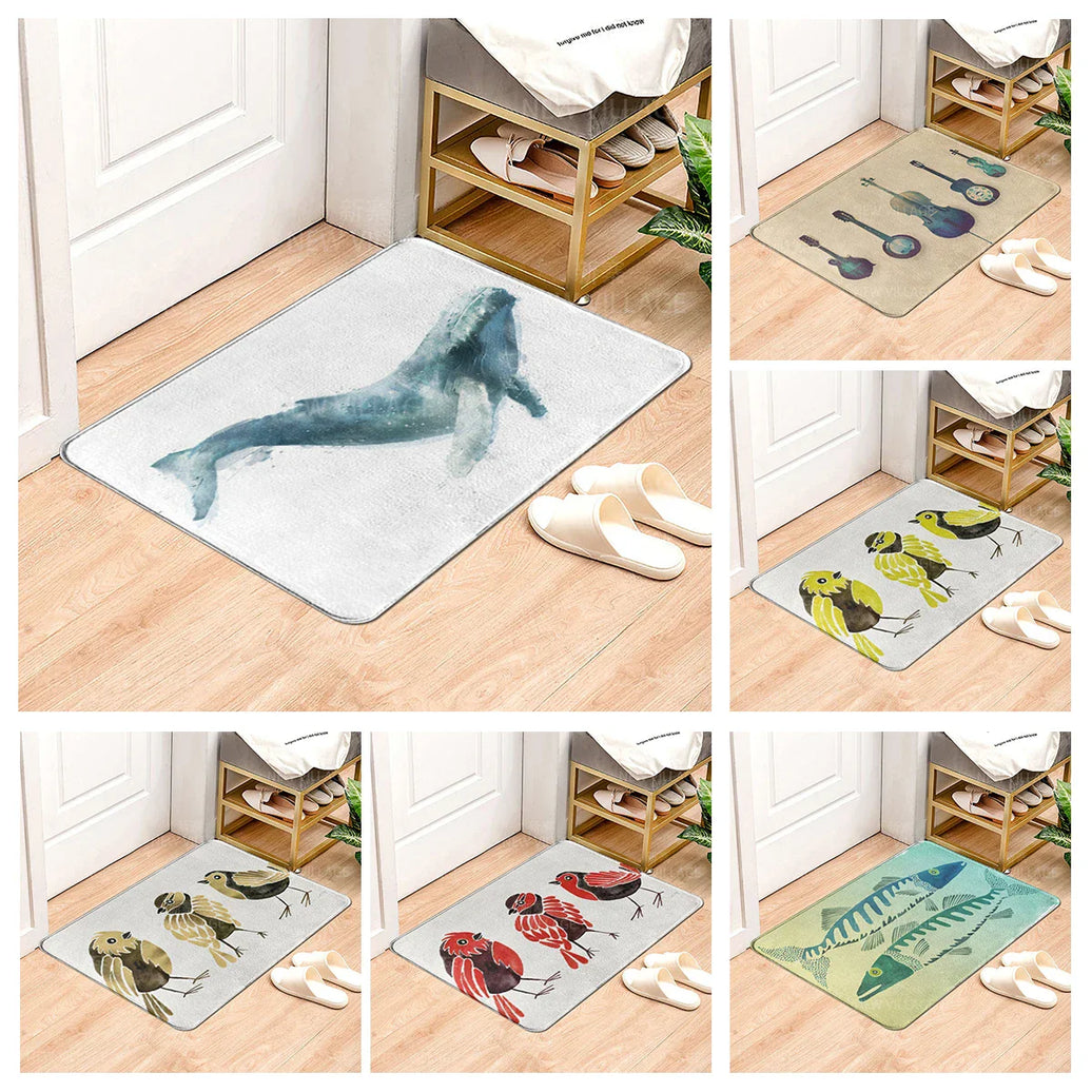 House entrance carpet Home door mat Modern Ground mat bird Nordic style Room Bath mat Foot bathroom