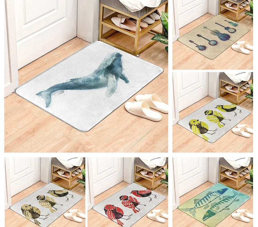 House entrance carpet Home door mat Modern Ground mat bird Nordic style Room Bath mat Foot bathroom