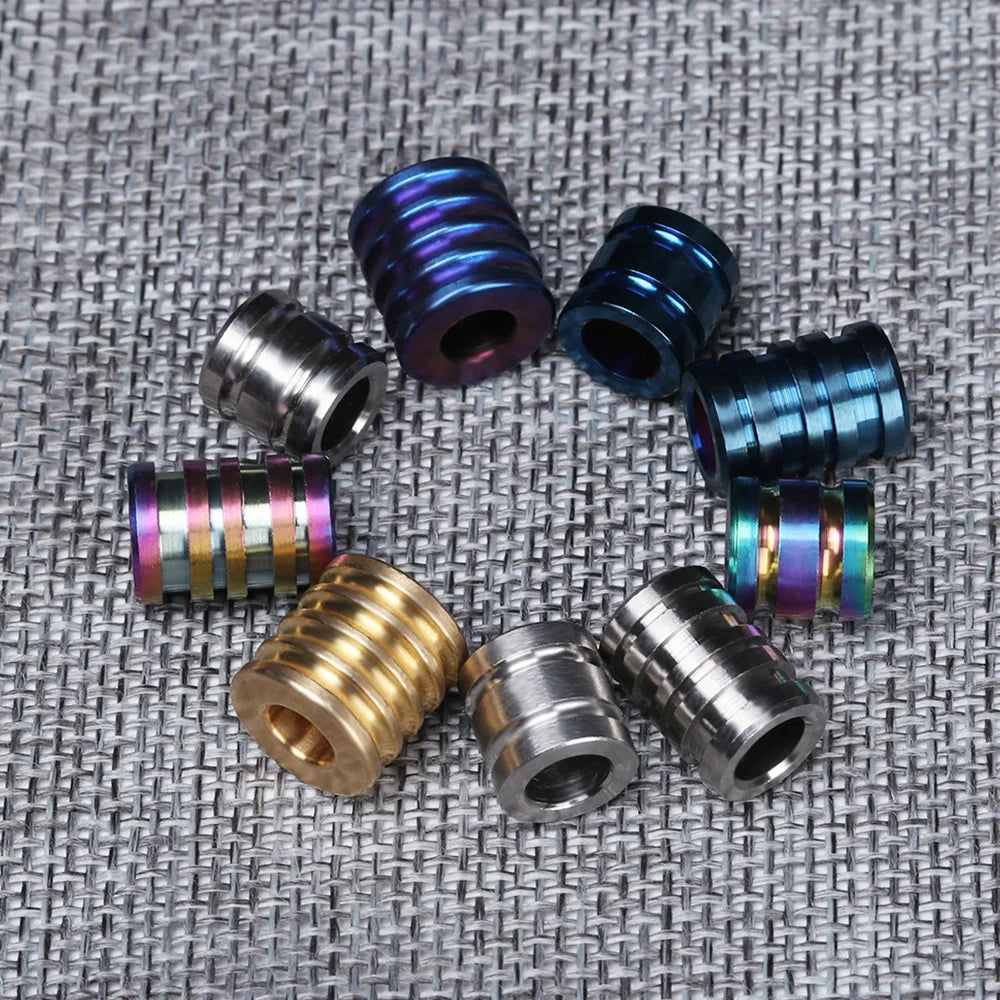 Colorful Titanium Alloy TC4 Knife Beads Knife Lanyard Camping Knife Gadgets Pendant Paracord Rope Knife EDC Outdoor Multi Tool