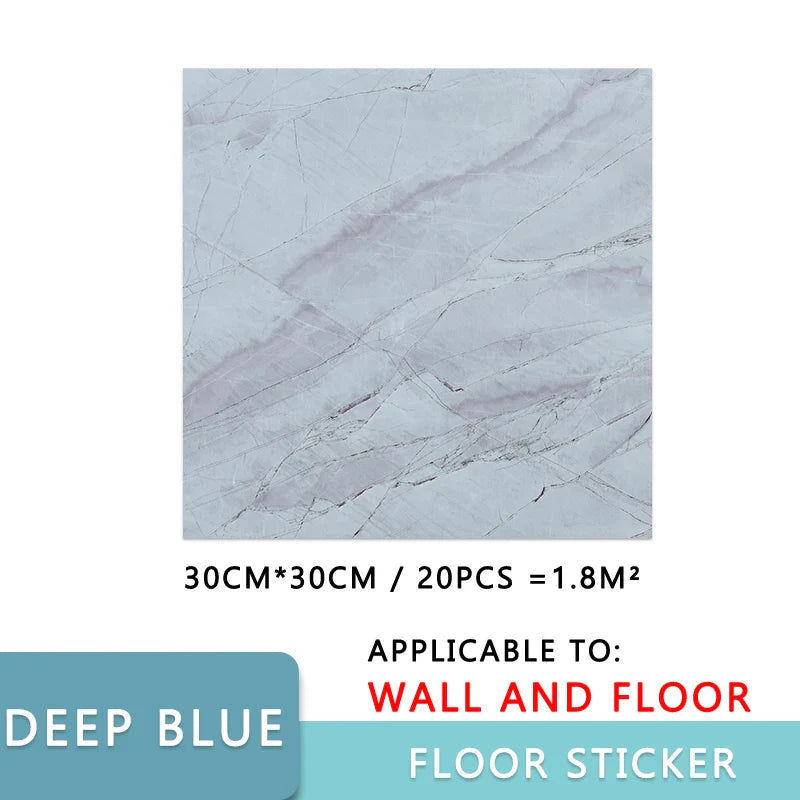 Adhesive Waterproof Marble PVC Floor Sticker Bathroom living room Renovation Decals Wall Ground Decor