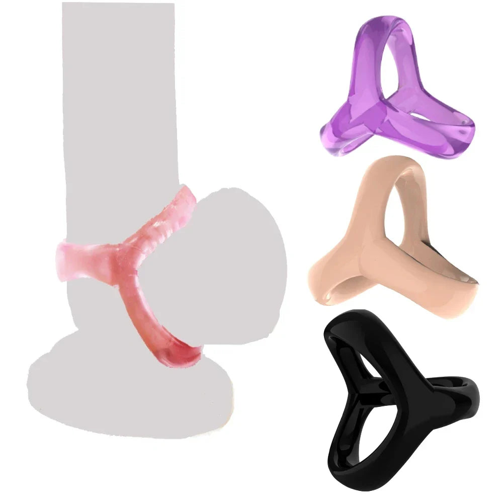 Men Adult Couples Chastity Delay Ejaculation Cock Ring Stretcher Erectile Men Rings Penis Sex Toys