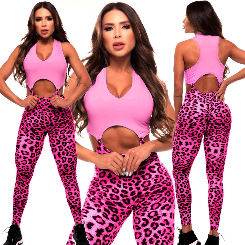 Piece Jumpsuits Women Bodycon Workout Legging Gym Fitness Active Wear Suits