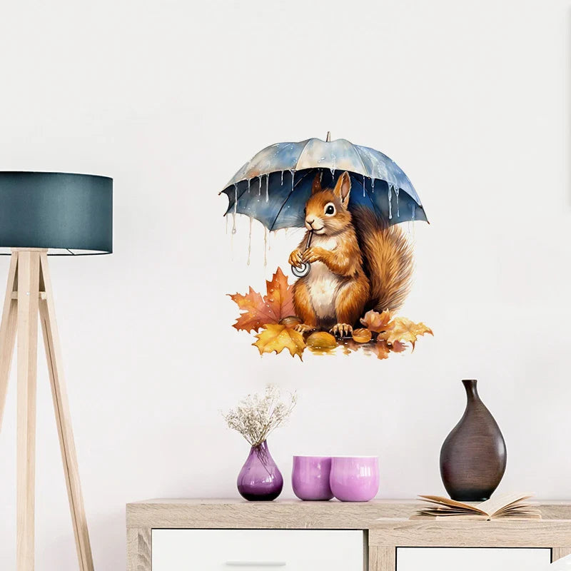 Umbrella Wall Sticker Bathroom Toilet Decor Living Room Cabinet Refrigerator Home Decoration Decals
