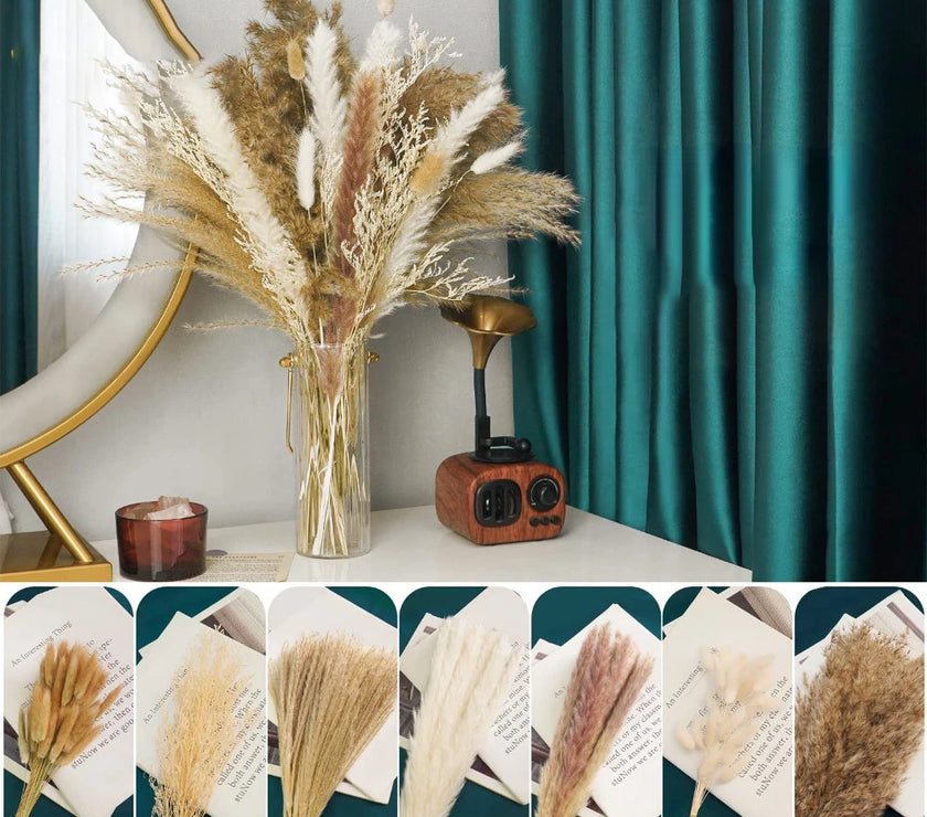 Pampas Grass Decor Boho Home Decor Bouquet Natural Fluffy Dried Flowers for Wedding Floral Arrangements Wall Farmhouse Table Dec