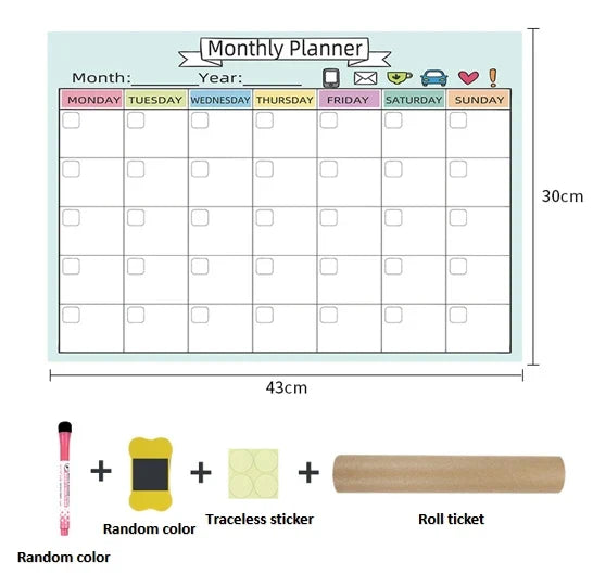 A3 Weekly Planner Whiteboard Memo Message Board