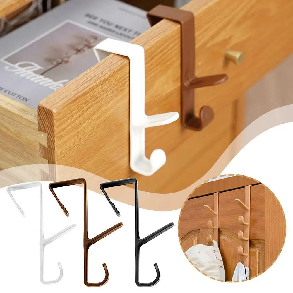 Door Multifunction Clothing Storage Organization Hats Towel Bag Hooks Holder Home Hook Q2M7