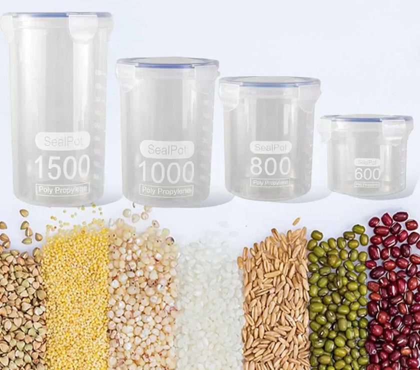 Durable Airtight Food Sealed Boxes Cylindrical Leakproof Sugar Flour Nut Food Container Home Organization Supplies