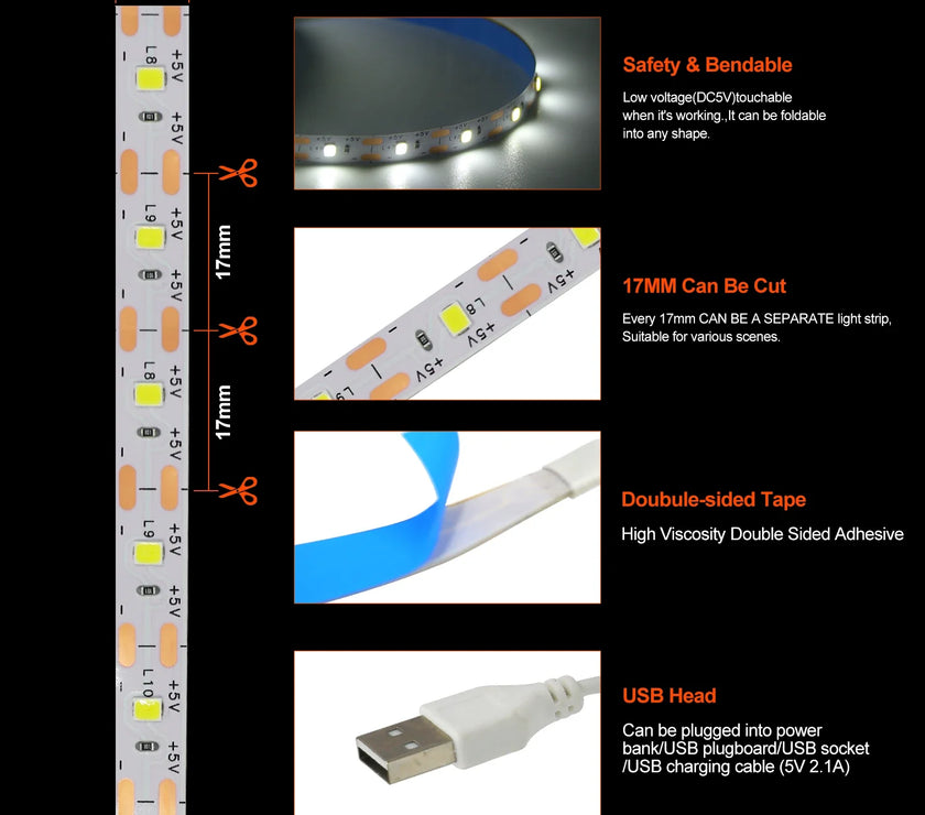 5v led stripcolor temp(