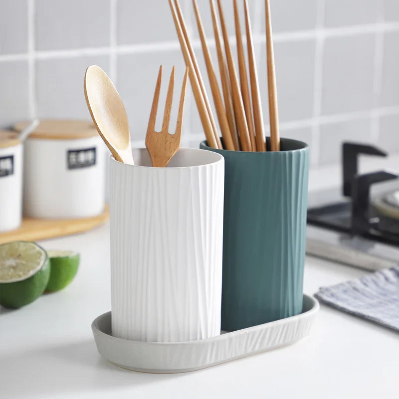 Nordic Kitchen Storage Chopsticks Tube Ceramic Chopsticks Tube