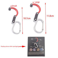 Multifunctional Hybrid Gear Clip Carabiner 360 Degree Rotating Hook Strong Buckle Camping Hiking Travel Backpack Outdoor Gadget