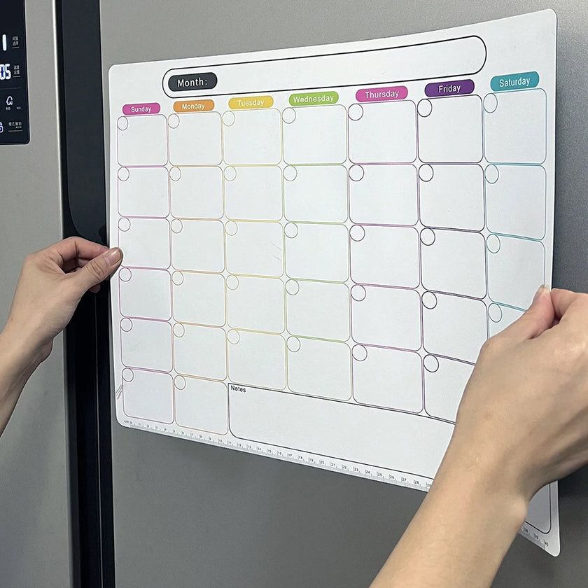 1pc Dry Erase Calendar Magnetic Calendar For Refrigerator Monthly Fridge Calendar 43*33CM Home Decor  Accessories
