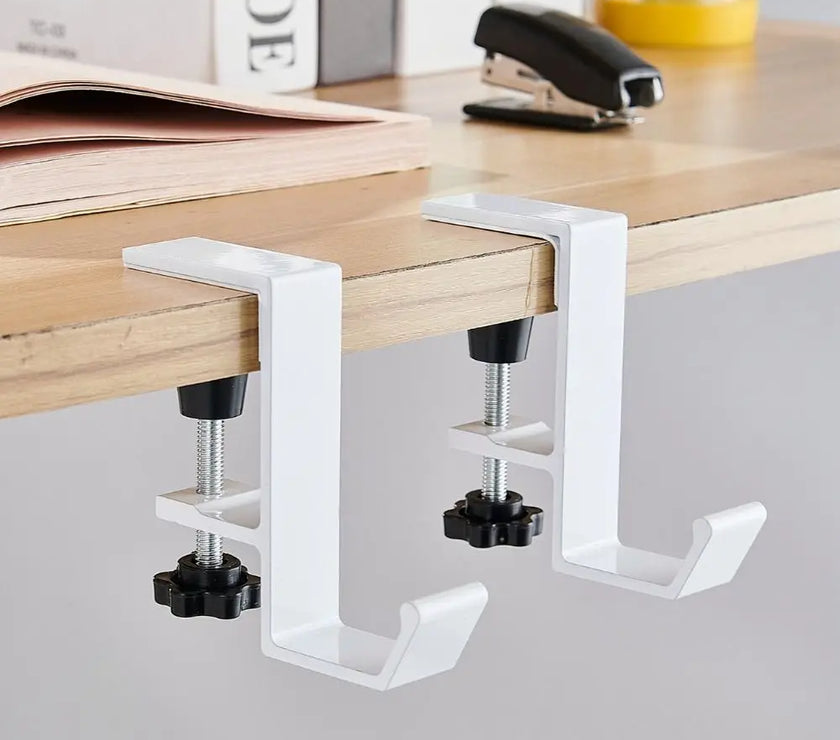 Multi-functional Desk Side Hook Portable Punch-free Hanging Bag Hook Removable Handbag Rack Purse Holder Home Organization