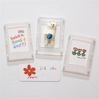 1 Pcs Refrigerator Magnetic Photo Frame Acrylic Photo Holder Display Stand Magnet Picture Frame Desktop Photo Display