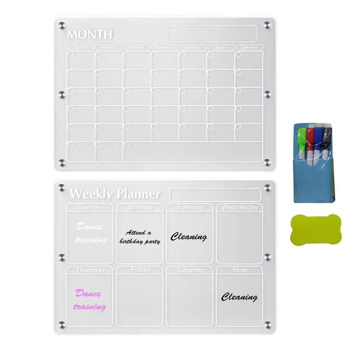 Fridge Dry Erase Board Refrigerator Acrylic Board Planner Schedule Board