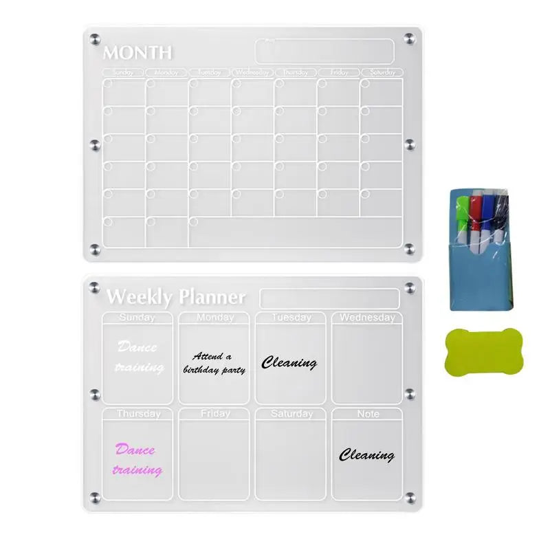 Fridge Dry Erase Board Refrigerator Acrylic Board Planner Schedule Board