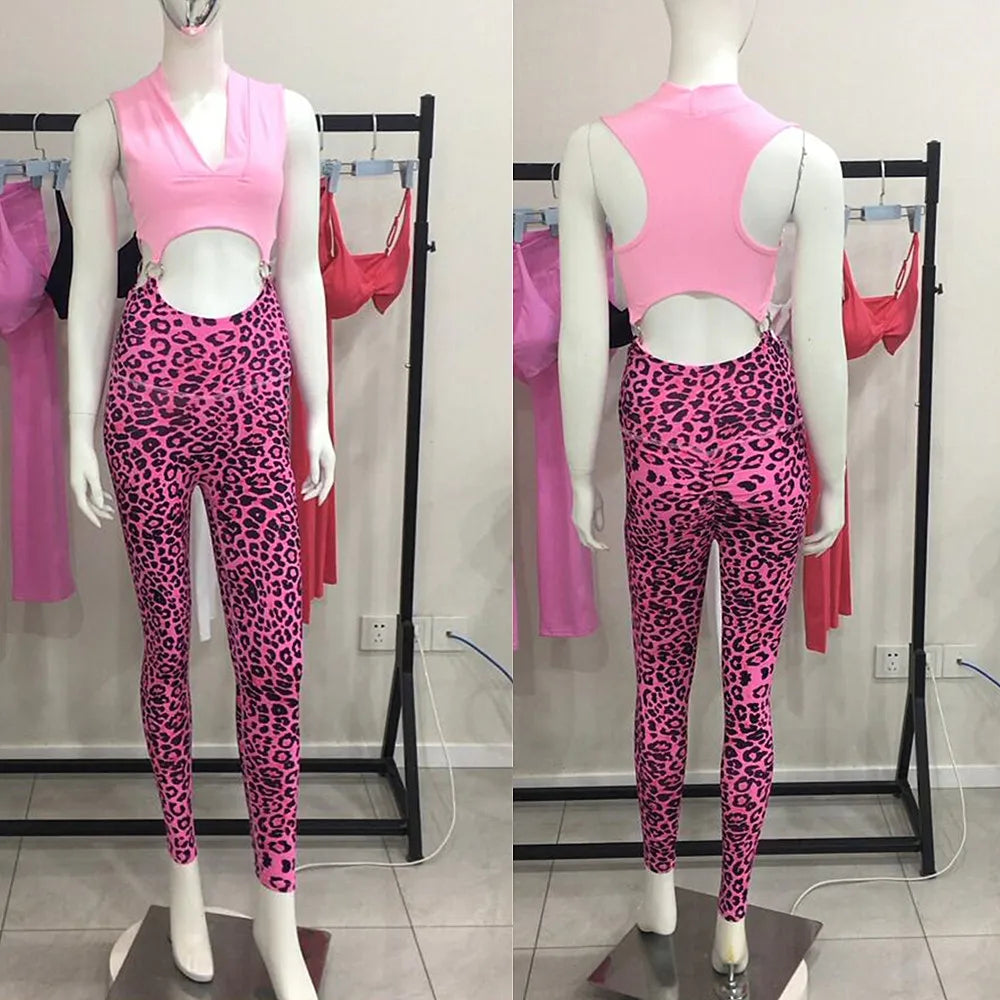 Piece Jumpsuits Women Bodycon Workout Legging Gym Fitness Active Wear Suits