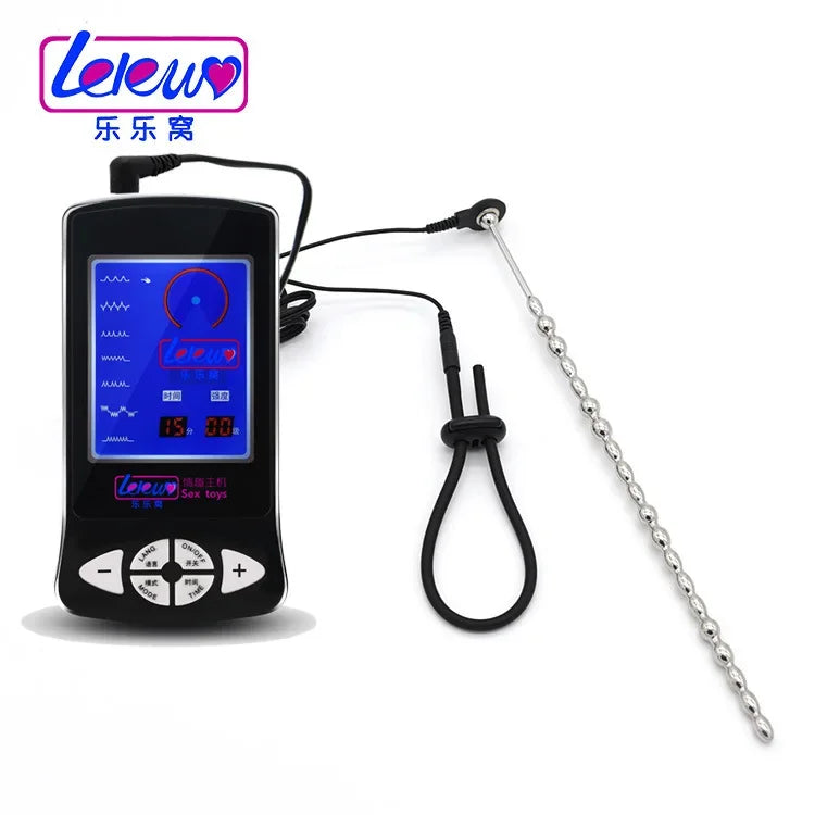 Men Adult Novelty Glans Rings Pulse Massager Electro Shock Penis Ring