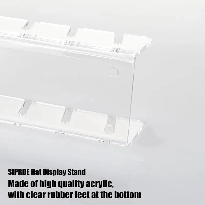 7-Holes Acrylic Hat Holder Baseball Cap Display Rack Cap Storage Stand For Home Closet Storage Organization Stores Decor